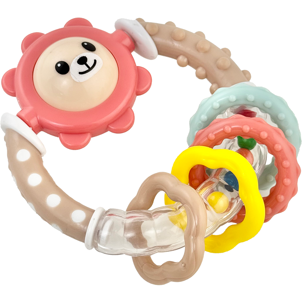 B450SB - Pastel Cub Sensory Teether Ring - kleft side