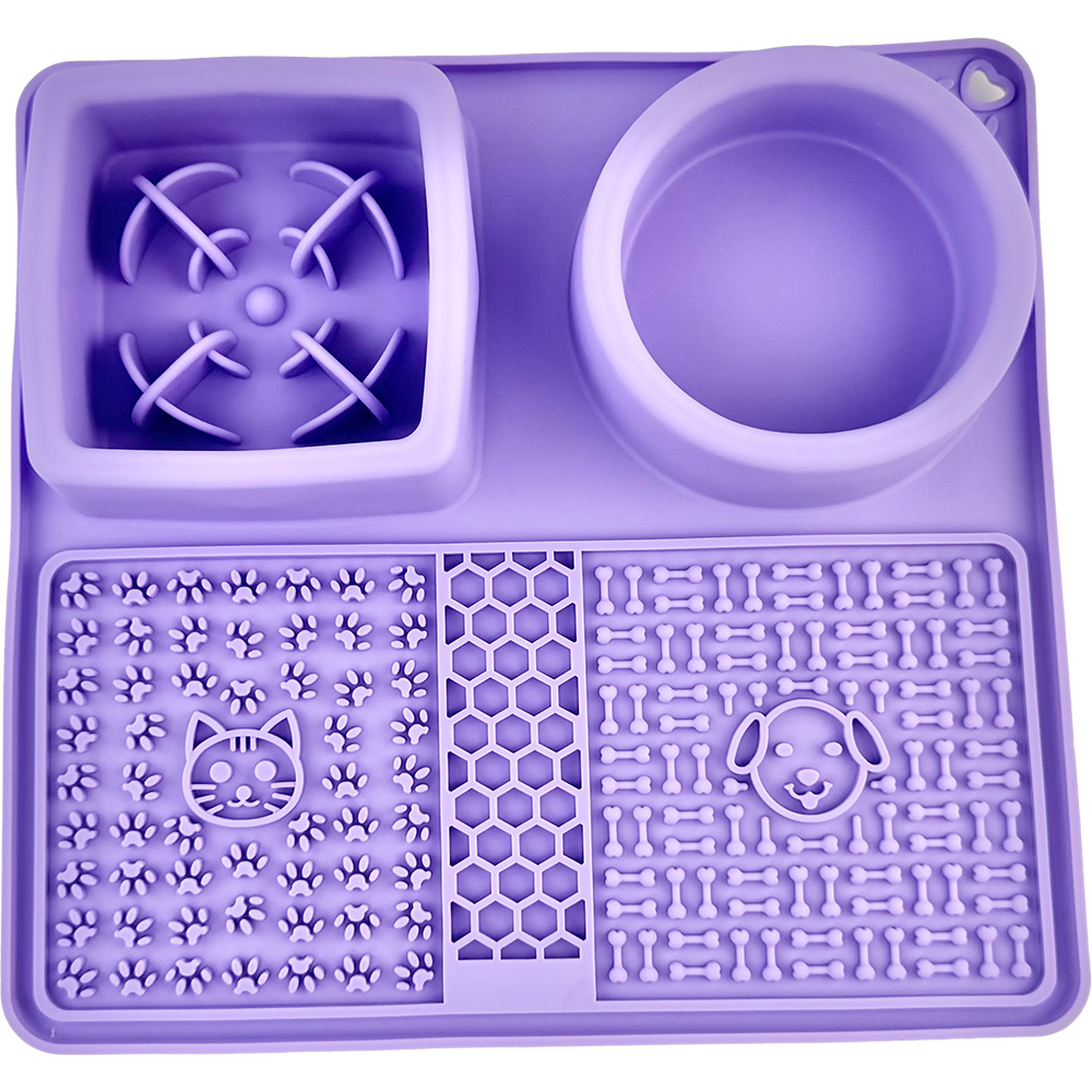 PE1003SED – 4-in-1 Silicone Slow Feeder & Lick Mat Combo