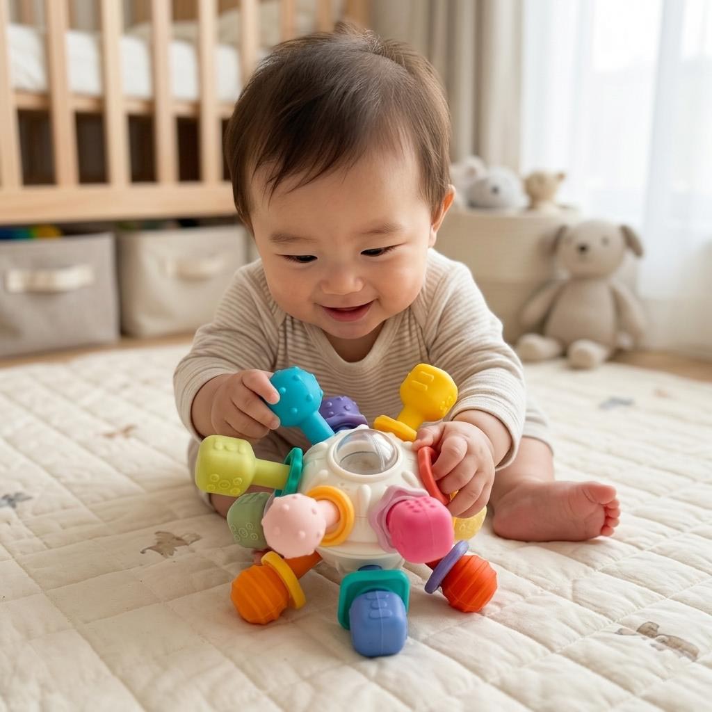 S9646 - Silicone Push-Pull Sensory UFO Toy for babies