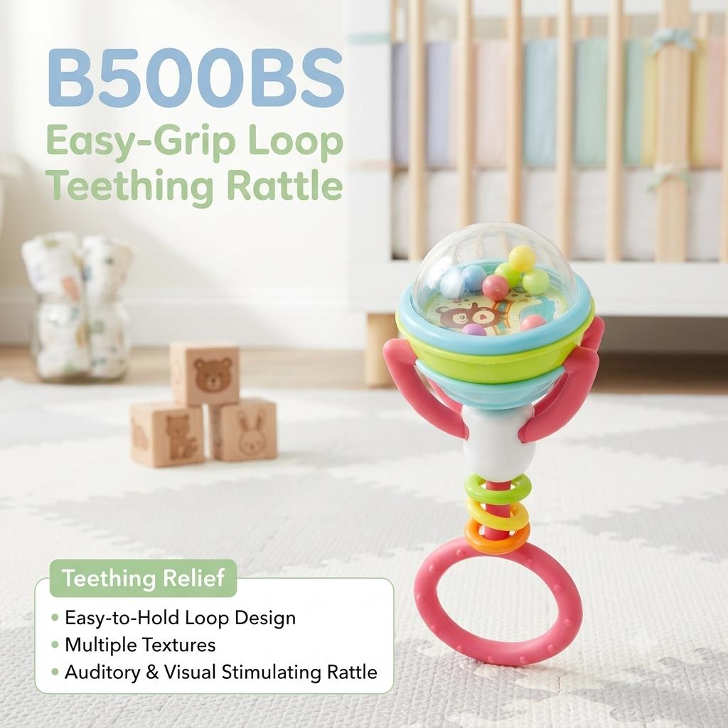 B500BS – Easy-Grip Loop Teething Rattle