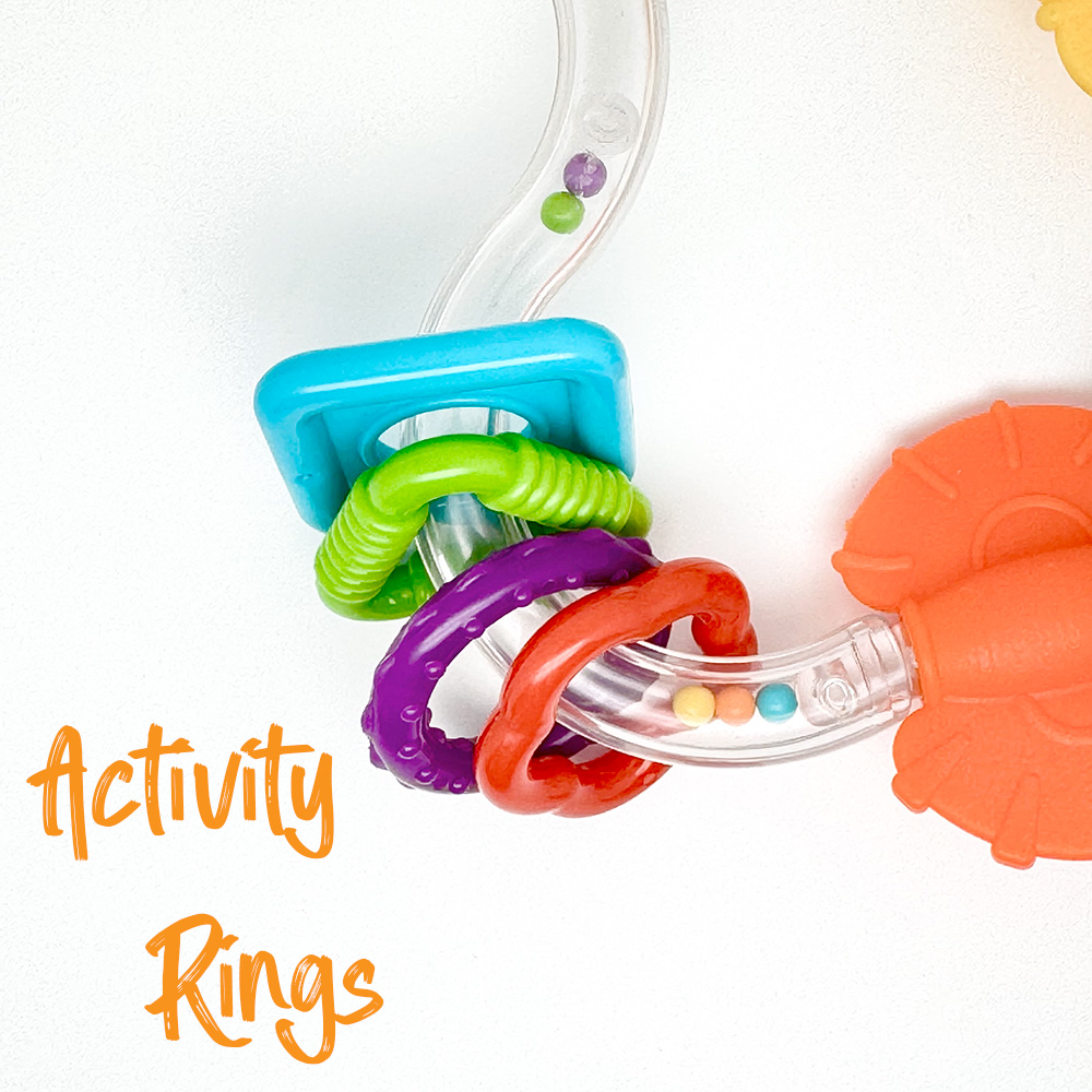 B14337 - The Rainbow Loop Rattle & Teether - activity rings