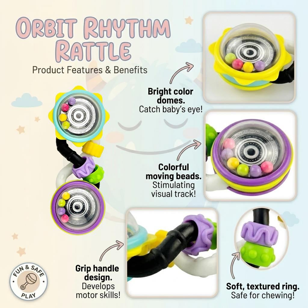 B500SR - Orbit Rhythm Rattle - FEATURES