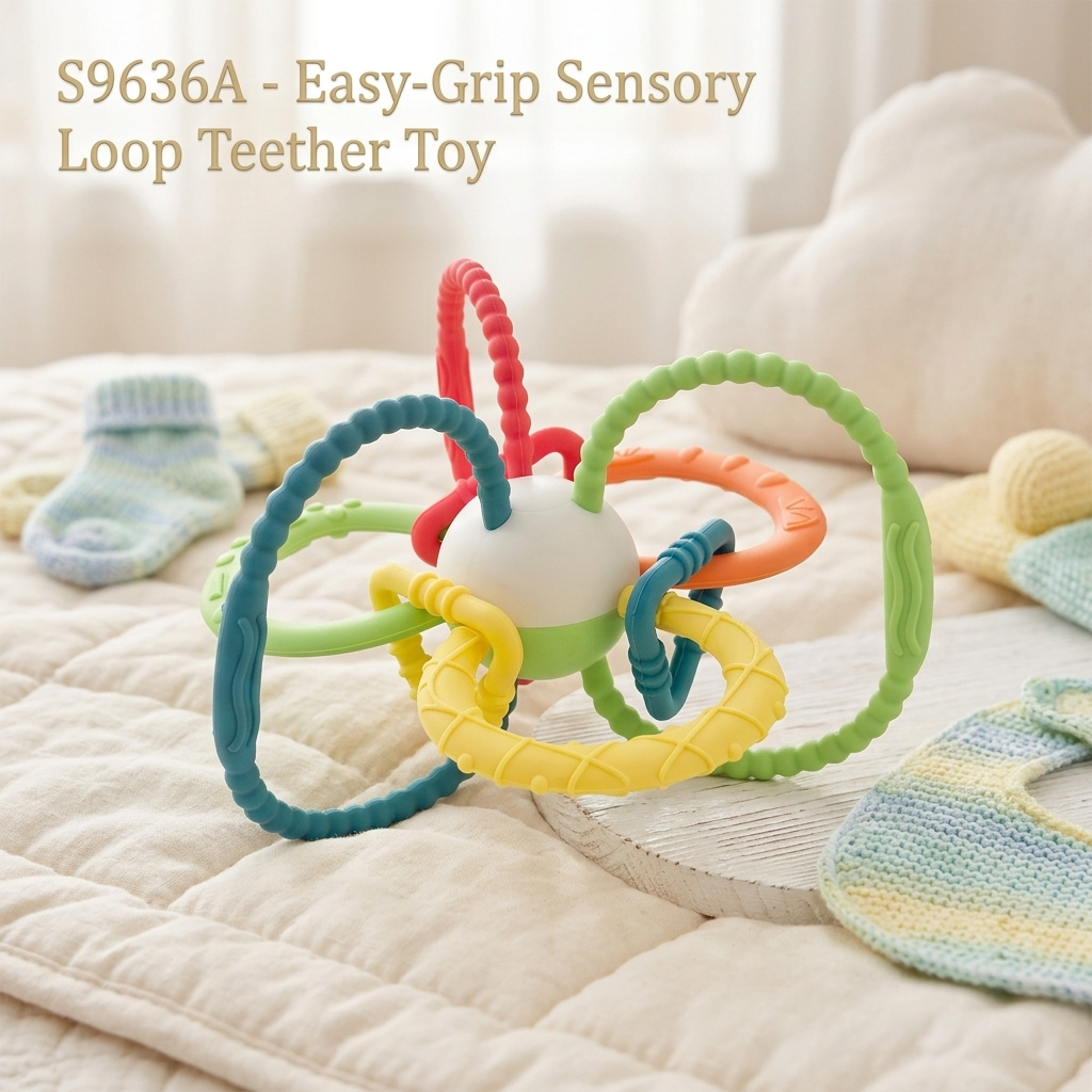 S9636A – Easy-Grip Sensory Loop Teether Toy